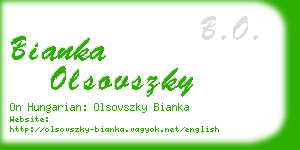 bianka olsovszky business card